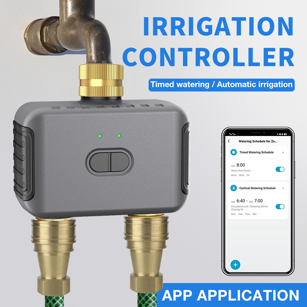 Smart Garden System - Tuya timer per irrigazione a 2